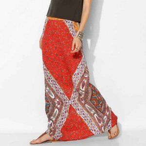 Urban Outfitters Mixed Print Paisley Maxi Skirt